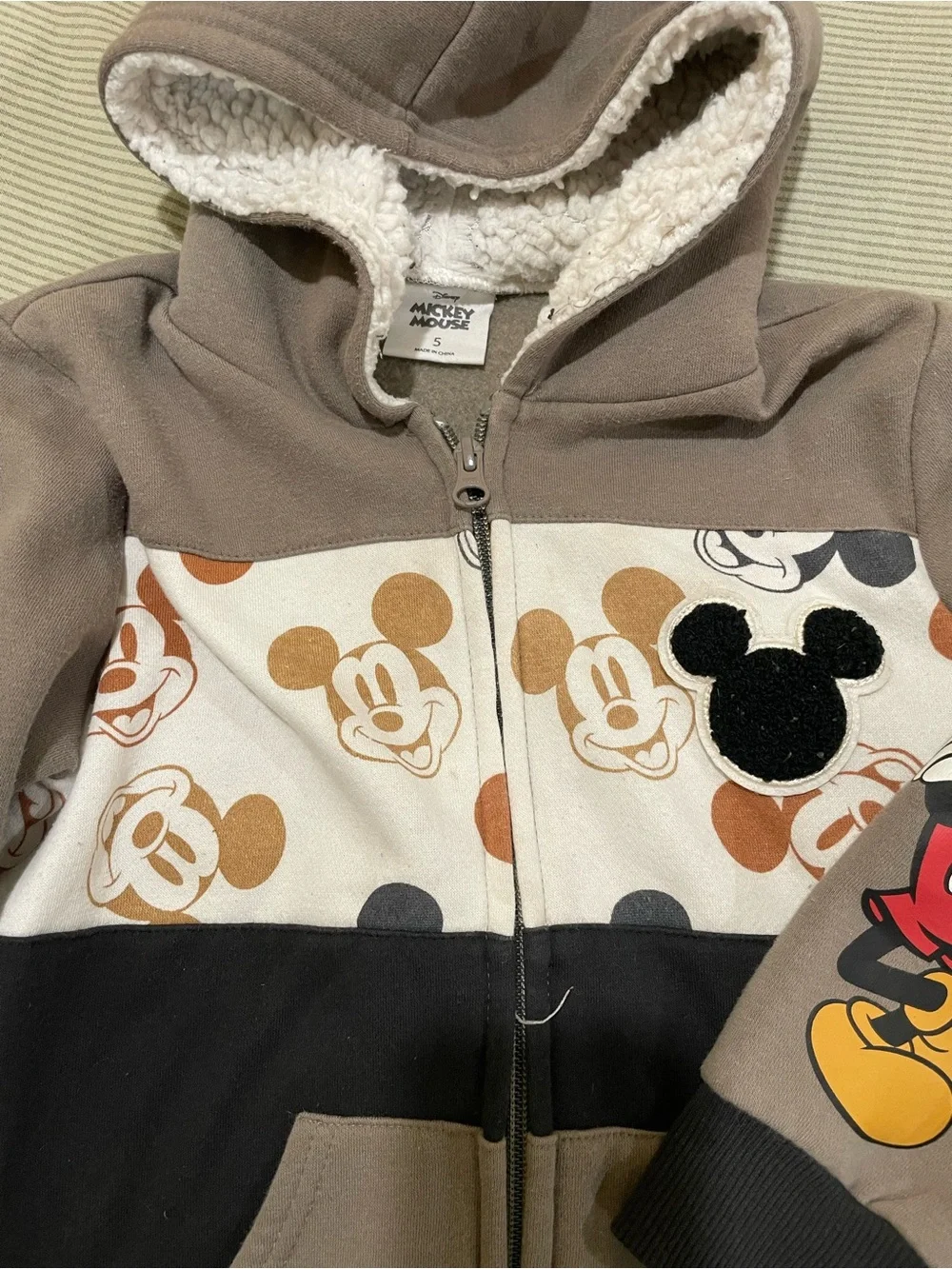 Carter's Mickey Mouse Hooded Sweatshirt Set in Black, Tan, Brown, Blue, Yellow